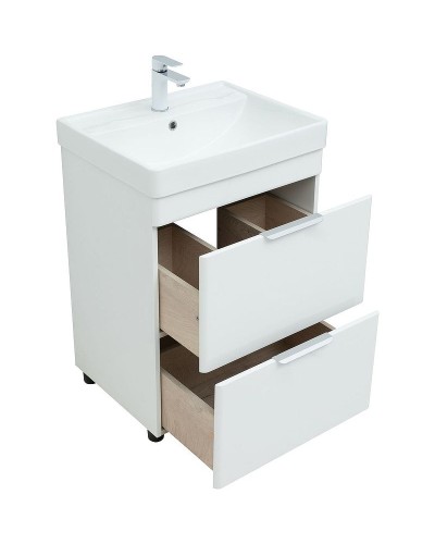 Тумба под раковину Aquanet Ирис new 60 310152 Белая глянцевая