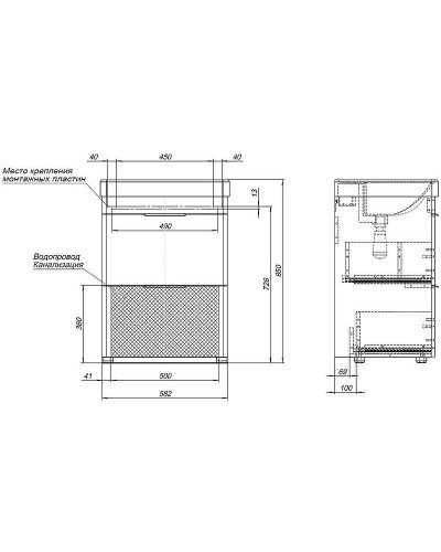 Тумба под раковину Aquanet Ирис new 60 310152 Белая глянцевая