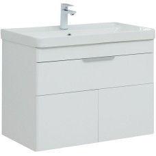 Тумба под раковину Aquanet Ирис new 80 310150 подвесная Белая глянцевая