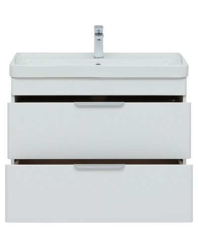 Тумба под раковину Aquanet Ирис new 80 310146 подвесная Белая глянцевая