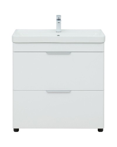Тумба под раковину Aquanet Ирис new 80 310154 Белая глянцевая