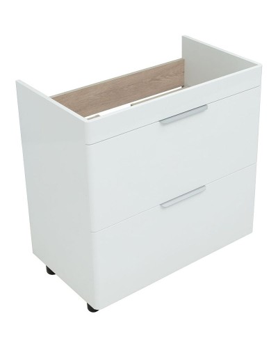 Тумба под раковину Aquanet Ирис new 80 310154 Белая глянцевая