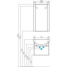 Тумба с раковиной белый 50,5 см Акватон Ария 1A1403K0AA010