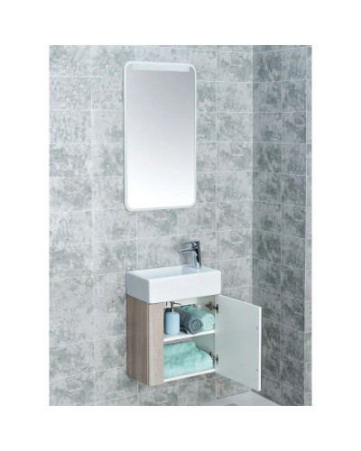 Тумба с раковиной белый глянец/ясень шимо 46 см Акватон Вита 1A2214K1VTD70