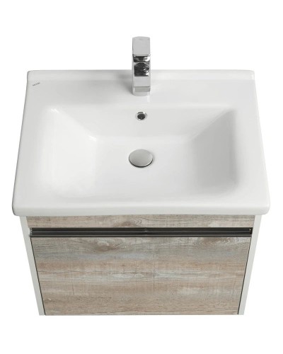 Тумба с раковиной белый глянец/бетон пайн 60 см Акватон Капри 1A2301K1KPDA0