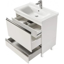 Тумба с раковиной белый глянец 80 см Акватон Капри 1A2302K1KP010