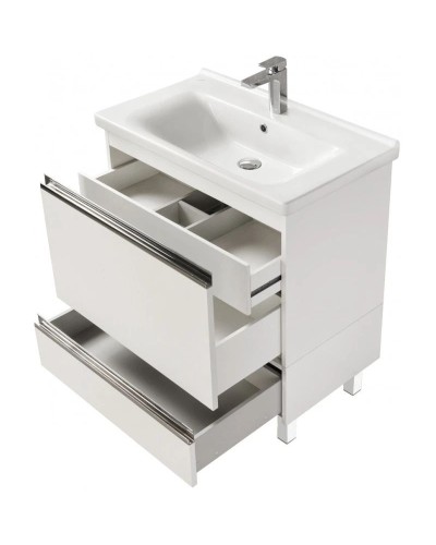 Тумба с раковиной белый глянец 80 см Акватон Капри 1A2302K1KP010