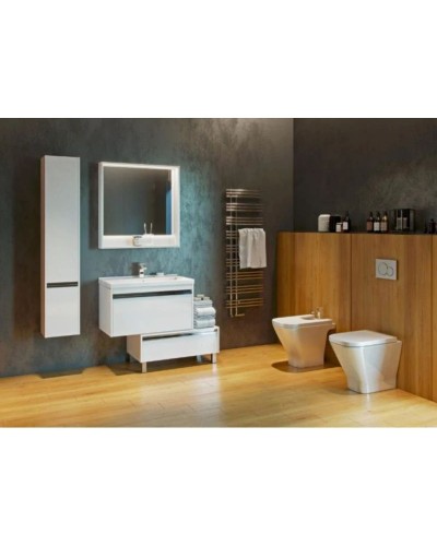 Тумба с раковиной белый глянец 80 см Акватон Капри 1A2302K1KP010