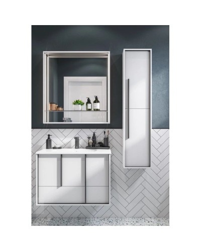 Тумба с раковиной белый матовый 80 см Акватон Ривьера 1A2390K1RVX20