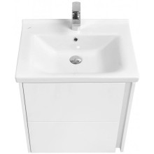 Тумба с раковиной белый глянец 60 см Акватон Стоун 1A2314K1SX010