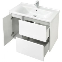 Тумба с раковиной белый глянец 80 см Акватон Стоун 1A2282K1SX010