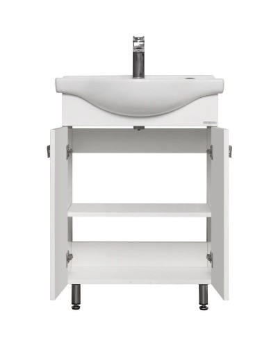 Тумба с раковиной белый глянец 60,5 см Акватон Фиджи 1A1796K0FG010