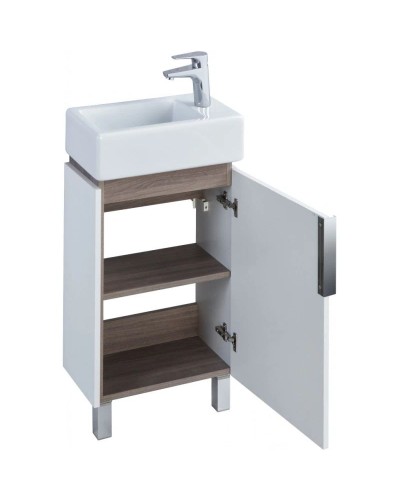 Тумба с раковиной белый глянец/джарра 46 см Акватон Бэлла 1A2215K1BBAZ0