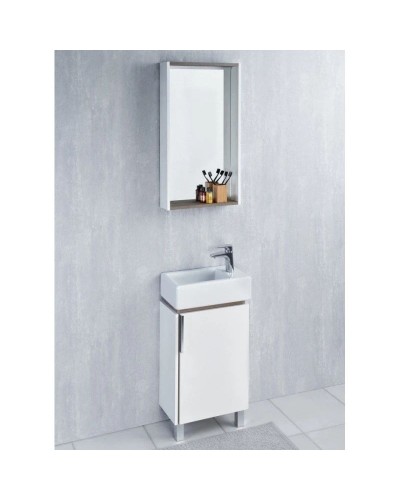 Тумба с раковиной белый глянец/джарра 46 см Акватон Бэлла 1A2215K1BBAZ0