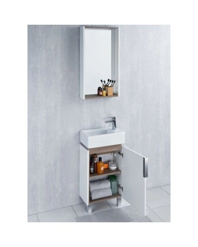 Тумба с раковиной белый глянец/джарра 46 см Акватон Бэлла 1A2215K1BBAZ0