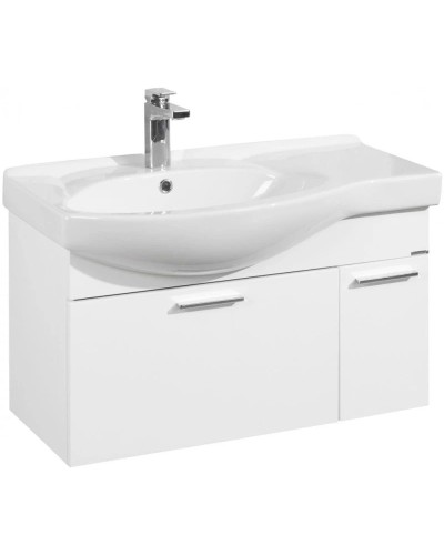 Тумба с раковиной белый глянец 83 см Акватон Инди 1A1884K0ND010