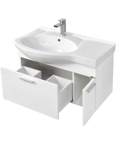 Тумба с раковиной белый глянец 83 см Акватон Инди 1A1884K0ND010