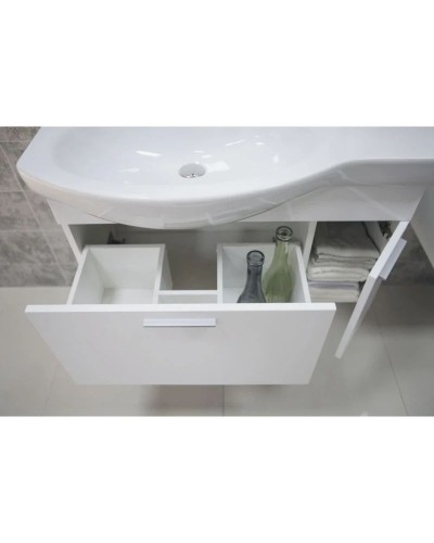 Тумба с раковиной белый глянец 83 см Акватон Инди 1A1884K0ND010