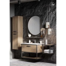 Тумба с раковиной дуб кантри/черный 80 см Акватон Лофт Фабрик 1A2424K6LTDY0