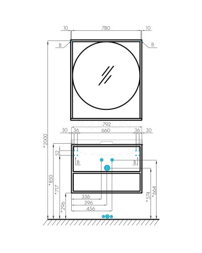 Тумба с раковиной дуб эндгрейн/черный 80 см Акватон Лофт Фабрик 1A2424K1LTDU0