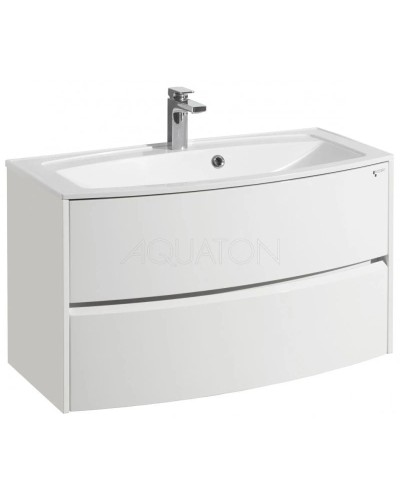 Тумба с раковиной белый глянец 95 см Акватон Астера 1A1953K0AS010