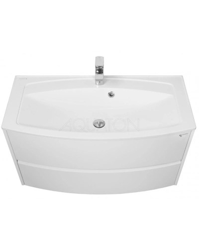 Тумба с раковиной белый глянец 95 см Акватон Астера 1A1953K0AS010