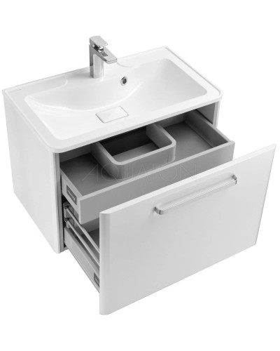 Тумба с раковиной белый жемчуг 75 см Акватон Валенсия 1A1236K0VAG30