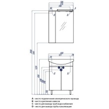 Тумба с раковиной белый глянец 61 см Акватон Онда 1A1228K0ON010