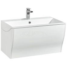 Тумба с раковиной белый глянец 80 см Акватон Ондина 1A1834K0OD010