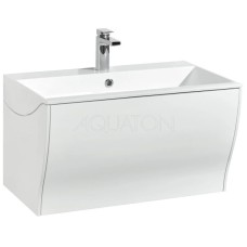 Тумба с раковиной белый глянец 80 см Акватон Ондина 1A1834K0OD010