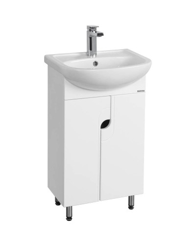 Тумба с раковиной белый глянец 50,5 см Акватон Панда 1A0537K0PD010