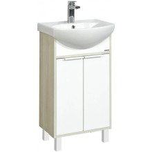 Тумба с раковиной белый глянец/ясень фабрик 50,5 см Акватон Рико 1A2124K1RIB90