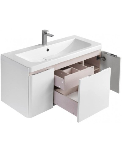 Тумба с раковиной белый глянец 105 см Акватон Шерилл 1A2063K1SH010