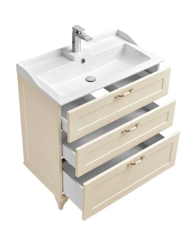 Тумба с раковиной дуб бежевый 80 см Акватон Леон 1A1878K0LBPR0