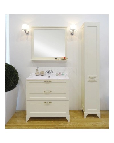 Тумба с раковиной дуб бежевый 80 см Акватон Леон 1A1878K0LBPR0