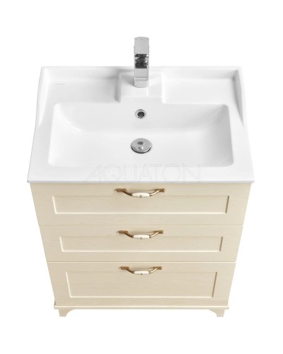 Тумба с раковиной дуб бежевый 65,3 см Акватон Леон 1A1946K0LBPR0