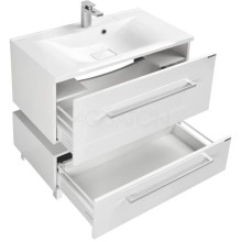 Тумба с раковиной белый глянец 80 см Акватон Мадрид 1A1268K0MA010