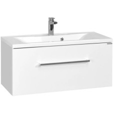 Тумба с раковиной белый глянец 100 см Акватон Мадрид 1A1269K0MA010