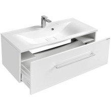 Тумба с раковиной белый глянец 100 см Акватон Мадрид 1A1269K0MA010