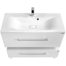 Тумба с раковиной белый глянец 100 см Акватон Мадрид 1A1269K0MA010