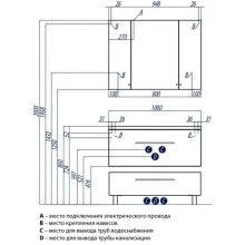 Тумба с раковиной белый глянец 100 см Акватон Мадрид 1A1269K0MA010