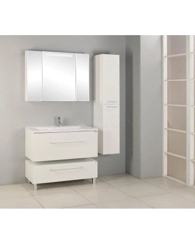 Тумба с раковиной белый глянец 100 см Акватон Мадрид 1A1269K0MA010