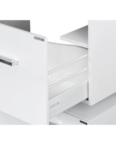 Тумба с раковиной белый глянец 120 см Акватон Мадрид 1A1687K1MA010