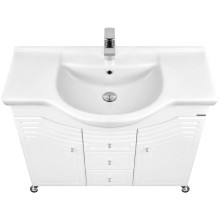 Тумба с раковиной белый глянец 95 см Акватон Домус 1A0613K0DO010