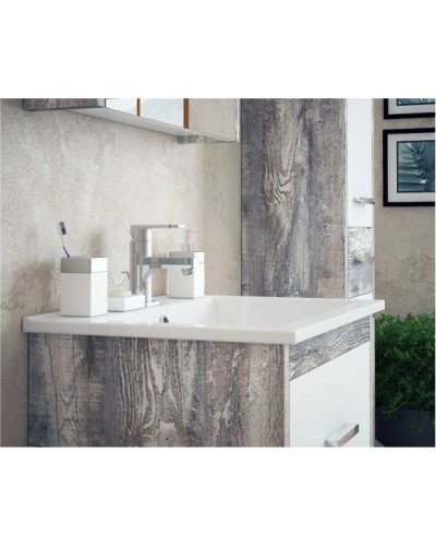 Тумба с раковиной белый глянец/антик 76,5 см Corozo Верона SETSD-00000347/SD-00000382