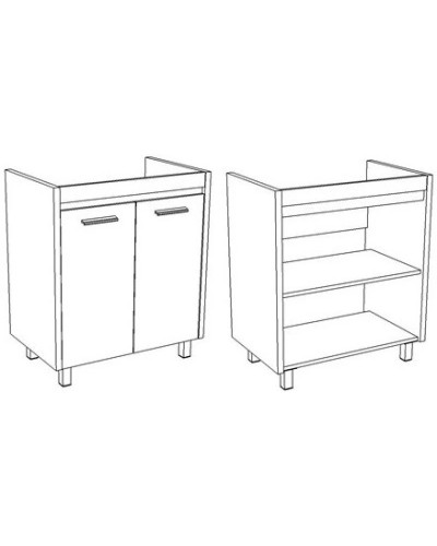 Тумба с раковиной белый глянец/антик 66 см Corozo Лорена SETSD-00000354/SD-00000391