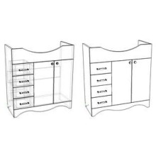 Тумба с раковиной белый глянец 81 см Corozo Классика SETSD-00000351/SD-00000376