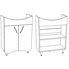 Тумба с раковиной белый глянец 61,5 см Corozo Кентис SETSD-00000314/SD-00000396