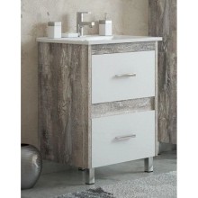 Тумба с раковиной белый глянец/антик 66 см Corozo Верона SETSD-00000346/SD-00000391