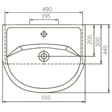 Тумба с раковиной белый глянец 55,5 см Corozo Флора SETSD-00000362/SD-00000065